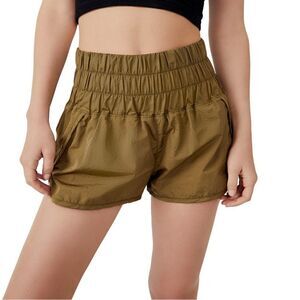 FP Movement The Way Home Shorts Olive Green Sz M Activewear Sporty Gym
